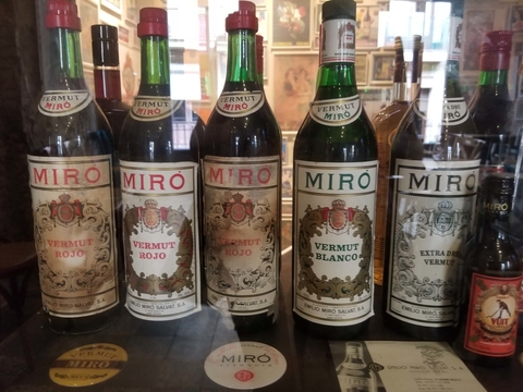 Vintage Vermut Miro bottles at the Museu de Vermut - 11 Things You Didn't Know About Vermouth