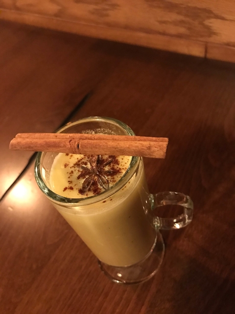Hot Buttered Cachaça recipe by Amanda Platt at The Public House by Evans Brewing Co. - 18 Winter Cocktails for the New Year