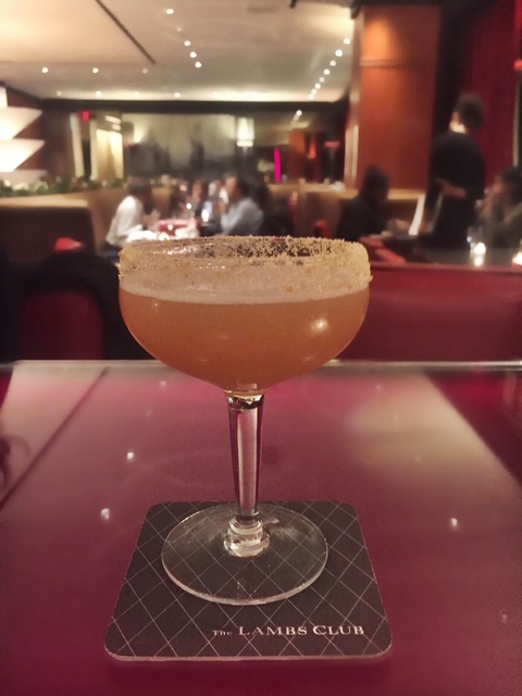 Old Sweet Song cocktail at The Lambs Club - Elevated drink rims