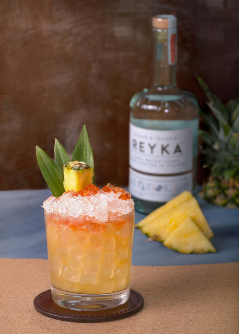 Lightning on My Feet cocktail by Reyka Vodka - Super Bowl 52 drink recipes
