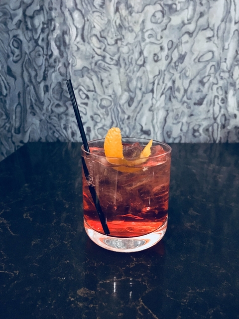 The Patriot cocktail from aMuse Philadelphia - Super Bowl 52 drink recipes