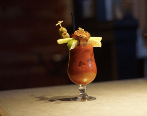 The Bloody Merida cocktail by Kyle Darrow at Red Owl Tavern - Bloody Marys with ABV (Anything but Vodka)