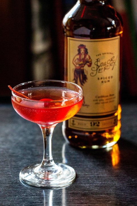 Sailor Jerry Cherry cocktail by Sailor Jerry Spiced Rum - 26 Valentine's Day Cocktails