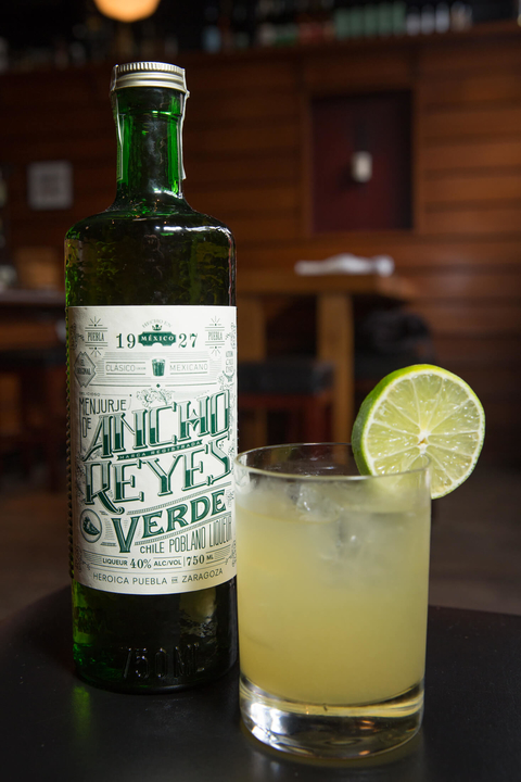 Spicy Ancho Verde Margarita by Ancho Reyes - Celebrating National Margarita Day