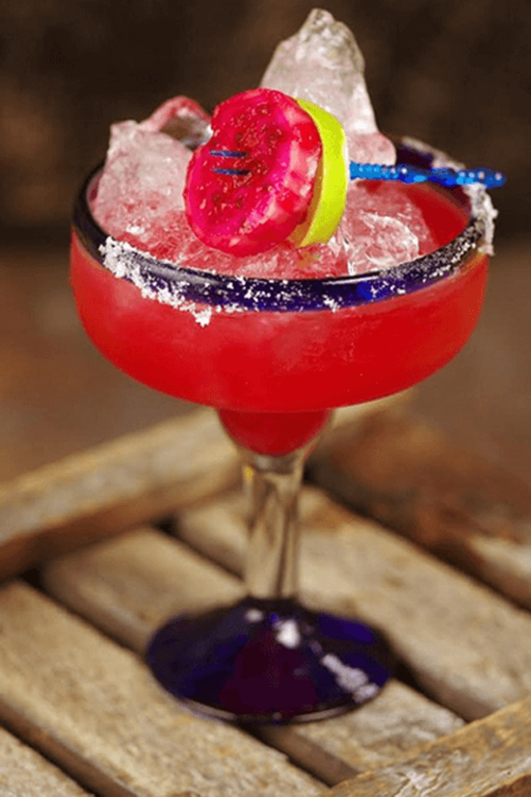 Prickly Pear Margarita by Coyote Cafe courtesy of The Perfect Purée of Napa Valley - Celebrating National Margarita Day