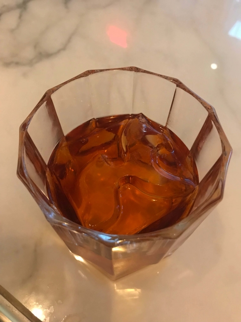 The Monarch Negroni with branded ice - Branding Through Branding