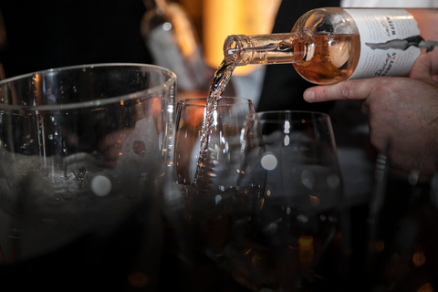 Diving into Hampton Water wine being poured into glasses at launch party