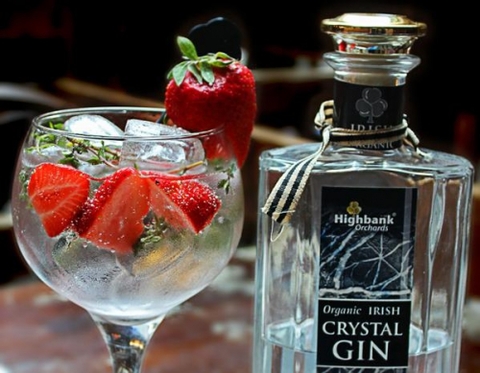Highbank Orchards & Distillery Salt Yard Gin with Strawberry and Thyme cocktail -
