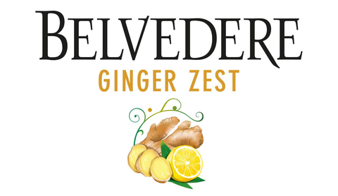 Belvedere Vodka Ginger Zest logo Belvedere Vodka Ginger Zest label illustration