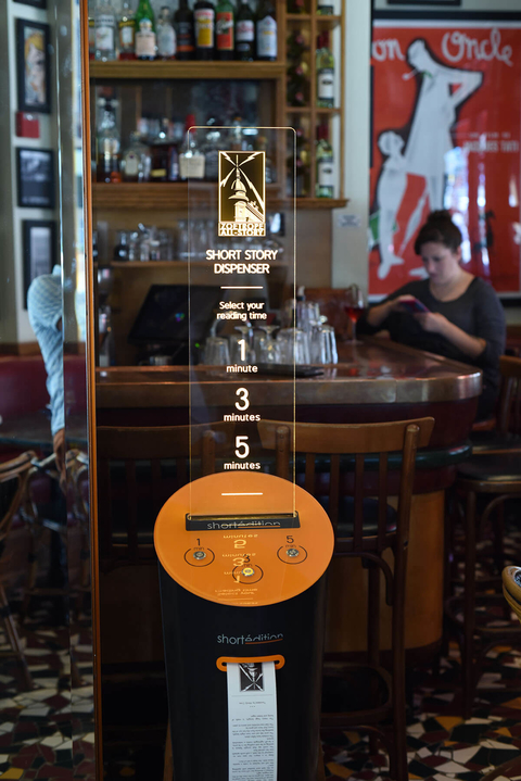 Short Edition short story machine at Francis Ford Coppola's Cafe Zoetrope -