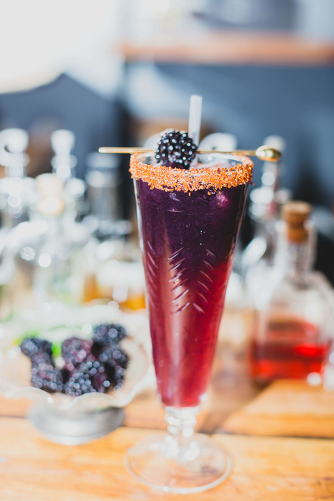 La Contenta NYC and La Contenta Oeste Blackberry Michelada Blackberry Michelada at La Contenta NYC and La Contenta Oeste