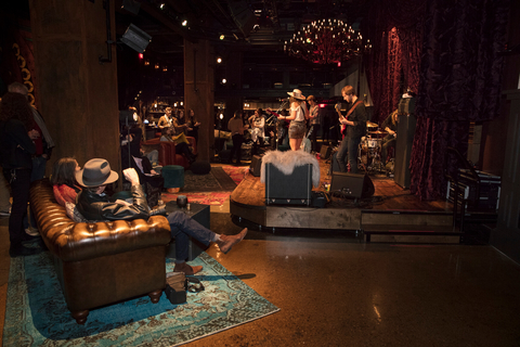 Analog at Hutton Hotel stage and seating -