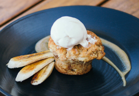 Japanese Whisky Brown Butter Miso Bread Pudding by Pierino Jermonti at Bashi