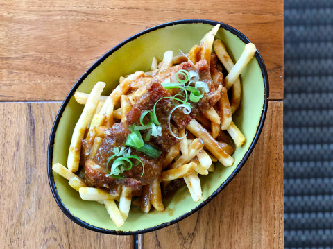 Chicken Katsu Fries with Kikori Whiskey Gravy at The Tap Room at The Langham Huntington