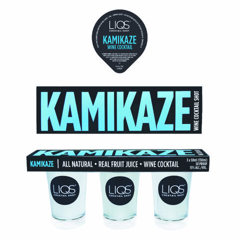 LIQS Cocktail Shots Kamikaze RTD three-pack LIQS Wine Cocktail Shot Kamikaze