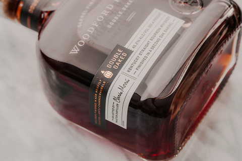Chris Morris signature on Woodford Reserve Double Oaked bourbon label