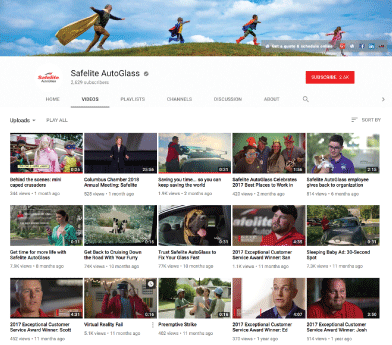 Safelite Youtube channel