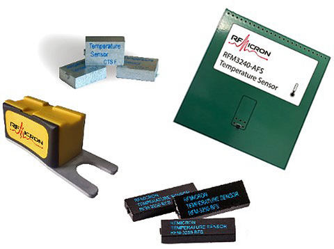 Fig. 6: RFMicron temperature sensors for predictive maintenance (not to scale).