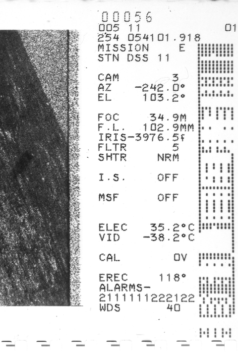 Sensors Insights 2 2018-01-19 Fig2 Example of mission data fields to be read; note the dot-matrix nature of the text.