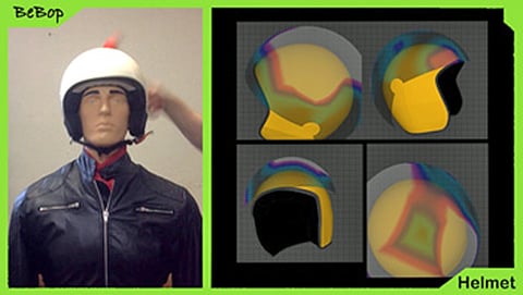 BeBop Sensors smart-helmet sensor system.