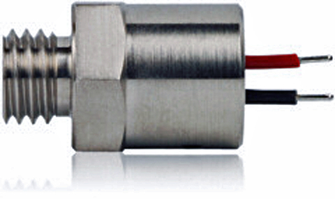 Fig. 4: An example of a near-field shock accelerometer with built-in mechanical filter and rugged 1/4-28 mounting stud.  