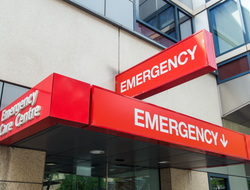 Emergency room sign (Credit: Getty/Nils Versemann) Emergency room sign