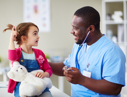 healthcare doctor child patient pediatrician pediatrics Credit: Getty/shironosov A pediatrician and his patient
