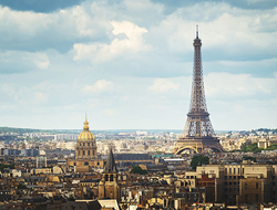 View of the Eiffel Tower in Paris View of the Eiffel Tower in Paris