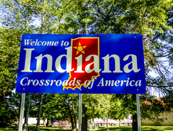 Indiana welcome sign Indiana welcome sign