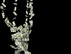Dollar bills Dollar bills falling