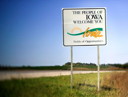 Iowa welcome sign Iowa welcome sign