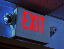Exit sign (CREDIT: Getty/John Spannos) Exit sign
