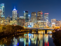Philadelphia Philadelphia skyline at night