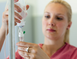 Infusion (Getty/fotografixx) Nurse about to give an infusion