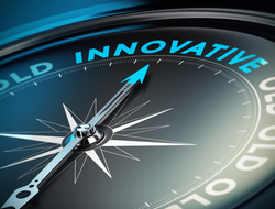 Innovation Innovative compass CREDIT: Getty/Olivier Le Moal A compass pointing to the word "Innovative"