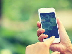 Smartphone Taking a photo with a smartphone