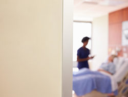 Patient and nurse in hospital Patient and nurse in hospital