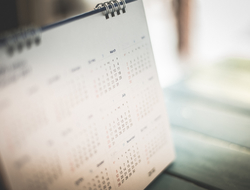 Calendar deadline Blurred calendar