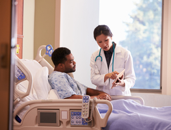 hospital doctor with patient hospital doctor with patient