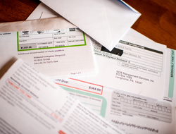Surprise bills A stack of medical bills