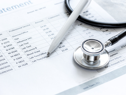 hospital bill billing statement from a doctor's office