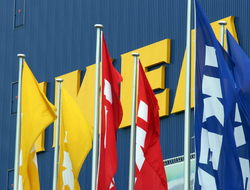 Ikea Toshihiro Oimatsu / CC BY 2.0 exterior of Ikea store with flags