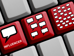 Influencer marketing with red keyboard keys Red keyboard keys influencer marketing