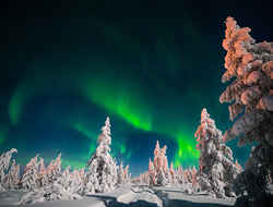 Lapland Northern Lights // Photo by Oksana_Gracheva/iStock/Getty Images Plus/Getty Images Lapland Northern Lights