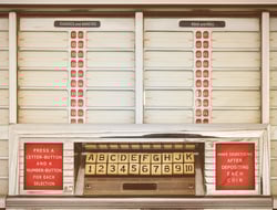 Vintage jukebox front Front of vintage jukebox