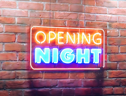 Opening Night with Chef Brian Duffy TV show logo Logo of Opening Night with Chef Brian Duffy television show on Food Network