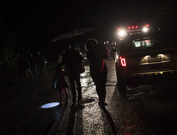 Alaska Earthquake Newscred Editorial Travel Group Only Tofino residents and visitors leave the community center after the tsunami warning ends in Tofino, British Columbia.