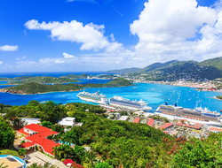 Cruise Ships St Thomas US Virgin Islands Getty Cruise ships docked in St Thomas in the US Virgin Islands