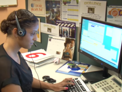 AT&T DirecTV call center employee AT&T - DirecTV call center - screencap