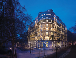 Corinthia Hotel London facade - editorial only Corinthia Hotel London facade at night